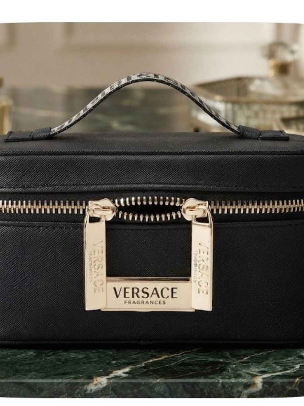 Versace Black and Gold Toiletry Case